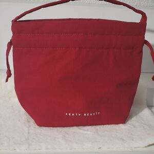 Fenty Beauty Bold Red Drawstring Cosmetic Bag